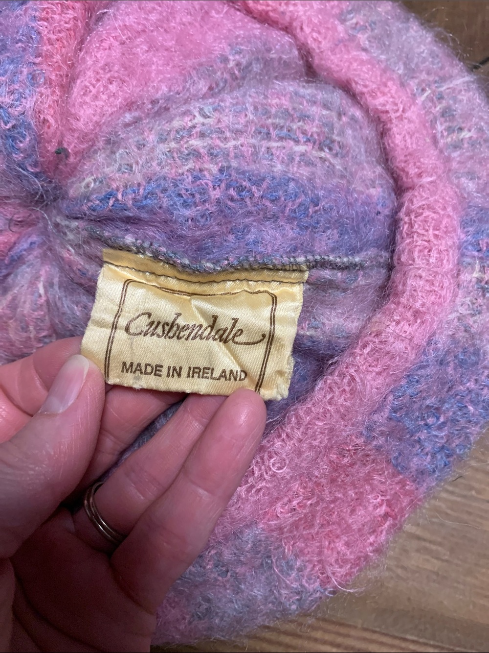 Vintage mohair multi color knit hat - Picture 3 of 4